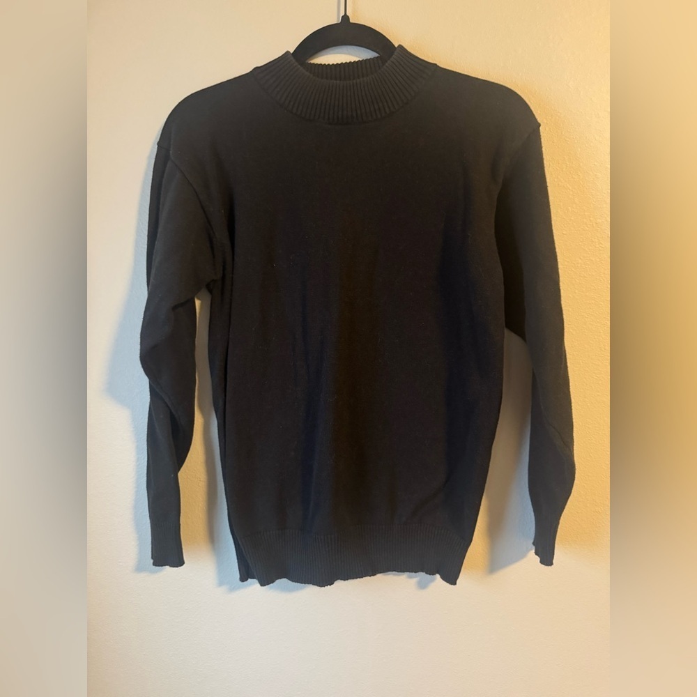 Black Women's Mockneck Sweater - Picture 4 of 6